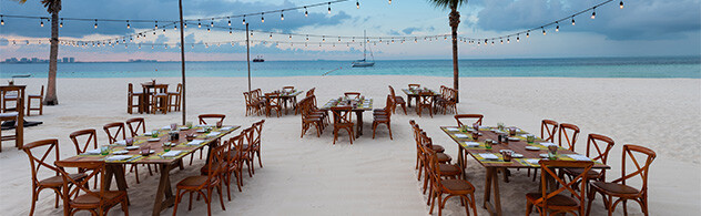 Playa para celebraciones en Cancún y eventos sociales