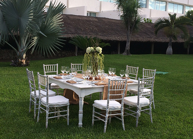 Jardín de eventos en Cancún para fin de año corporativo